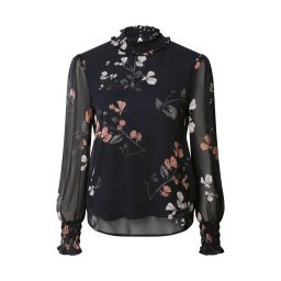 VERO MODA Bluză 'VMSMILLA' albastru noapte / gri / roz pal / alb
