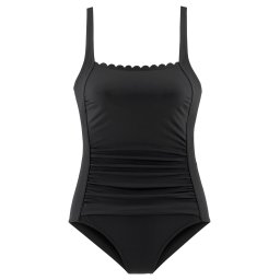 LASCANA Costum de baie întreg 'Camilla' negru / alb