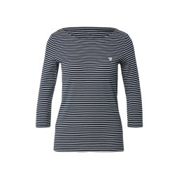 TOM TAILOR Tricou albastru noapte / alb