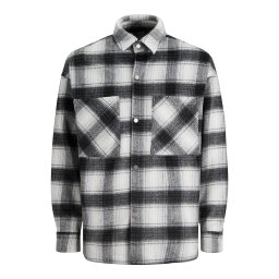 JACK & JONES Geacă de primăvară-toamnă 'Cane' negru / alb natural