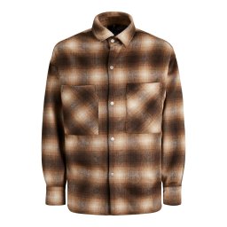 JACK & JONES Geacă de primăvară-toamnă 'Cane' castaniu / alb