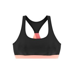 LASCANA ACTIVE Sutien de costum de baie sport roz pastel / negru