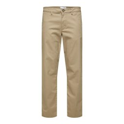 SELECTED Pantaloni eleganți 'New Miles' maro cămilă / negru / alb