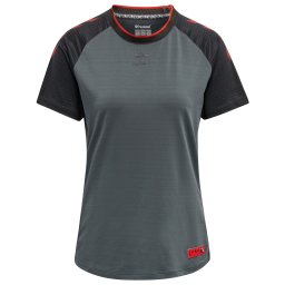 Hummel Tricou funcțional gri grafit / roșu / negru