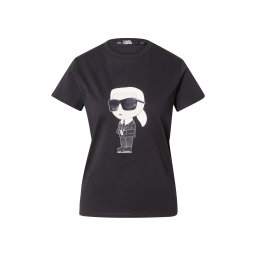 Karl Lagerfeld Tricou 'Ikonik 2.0' negru / alb
