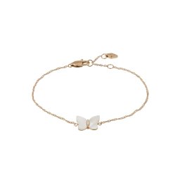 FOSSIL Brățară auriu / alb perlat