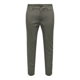 Only & Sons Pantaloni eleganți 'Mark' verde pin / alb murdar