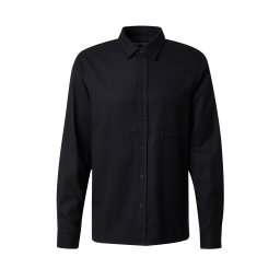 DAN FOX APPAREL Cămașă 'Marvin' albastru noapte / gri deschis