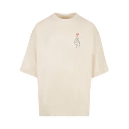 Merchcode Tricou 'K Heart' roșu / negru / alb lână
