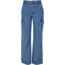 DEF Pantaloni eleganți albastru denim