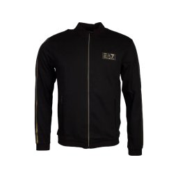 EA7 Emporio Armani Hanorac negru / alb