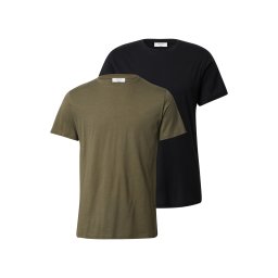 DAN FOX APPAREL Tricou 'Piet' verde / negru