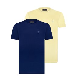 Jacey Quinn Tricou bleumarin / galben