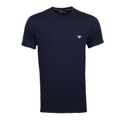 Emporio Armani Tricou bleumarin / cyan / alb