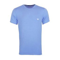 Emporio Armani Tricou albastru deschis / alb