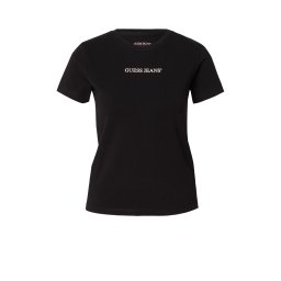 GUESS JEANS Tricou negru / alb