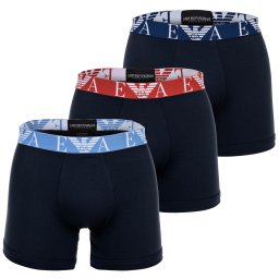 Emporio Armani Boxeri albastru noapte / albastru deschis / roșu / alb