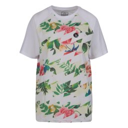Just Rhyse Tricou 'Samara' galben pastel / verde jad / roz pitaya / alb