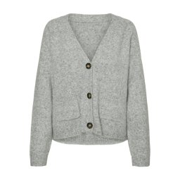 VERO MODA Geacă tricotată 'Boom' gri amestecat