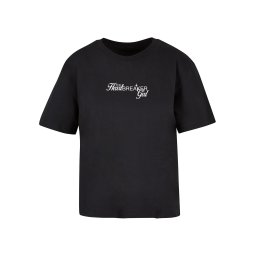 Miss Tee Tricou 'Heartbreaker Girl' roz zmeură / negru / alb
