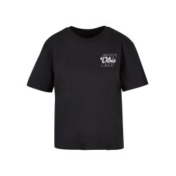 Miss Tee Tricou 'Good Vibes' negru / alb