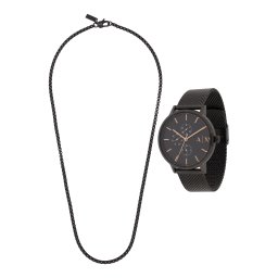 ARMANI EXCHANGE Set de bijuterii 'CAYDE' negru
