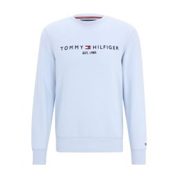 TOMMY HILFIGER Bluză de molton 'Logo Embroidery Flex' bleumarin / albastru deschis / roșu / alb
