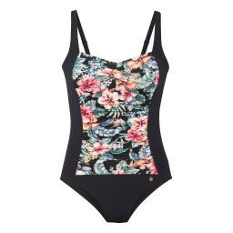 LASCANA Costum de baie întreg verde / portocaliu deschis / roz pal / negru