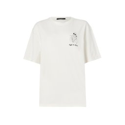 Karl Lagerfeld Tricou 'Karl Lagerfeld x Jorge Parra' crem / negru