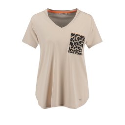 Key Largo Tricou 'Cat' bej / negru