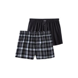 H.I.S Boxeri gri / negru / alb