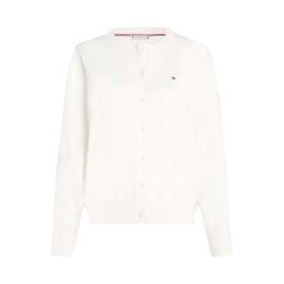 TOMMY HILFIGER Geacă tricotată alb