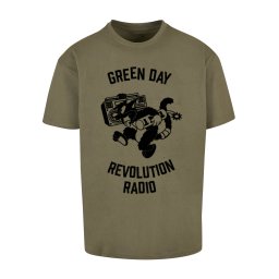 Merchcode Tricou 'Green Day Revolution Radio' oliv / negru