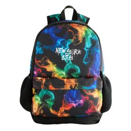 Next Rucsac albastru regal / verde pin / roșu cranberry / negru