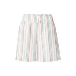 NÜMPH Pantaloni 'VIBEKA' bej / albastru deschis / verde mentă / roz