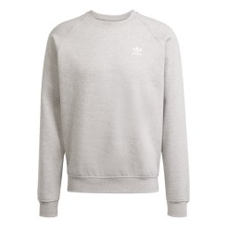 ADIDAS ORIGINALS Bluză de molton 'Essentials' gri / alb
