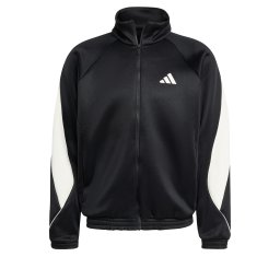 ADIDAS SPORTSWEAR Bluză cu fermoar sport 'Stadium' negru / alb