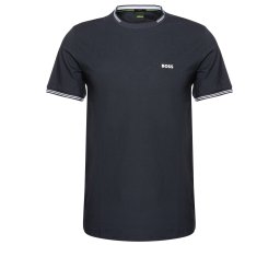 BOSS Tricou 'Taul' bleumarin / alb