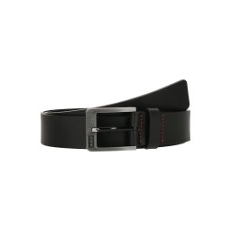 HUGO Curea 'Grover_Sz35' negru / argintiu