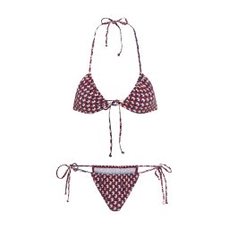 LSCN by LASCANA Costum de baie două piese crem / bleumarin / roșu bordeaux