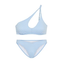 LSCN by LASCANA Costum de baie două piese albastru deschis / alb