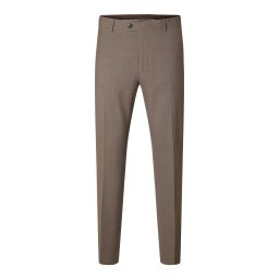 SELECTED Pantaloni cu dungă 'SLH-Theo' maro închis