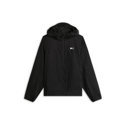 Tommy Jeans Geacă de primăvară-toamnă 'Tommy Badge Ripstop Slim' gri / negru / alb