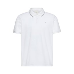 Calvin Klein Tricou 'Tipped Collar' gri / alb
