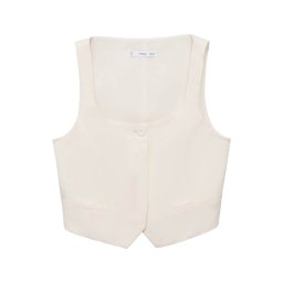 MANGO Vestă de costum 'MAX' alb