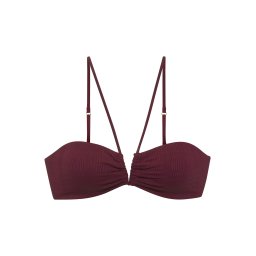 Copenhagen Studios Sutien costum de baie roșu vin