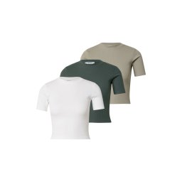 ABOUT YOU Tricou 'Ella' gri / verde / alb