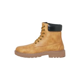 JACK & JONES Bocanci cu șireturi 'JFWAINSWORTH' galben muștar / negru