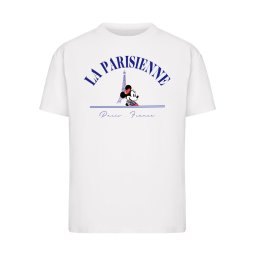 Merchcode Tricou 'Minnie La Parisienne' albastru / roșu / negru / alb