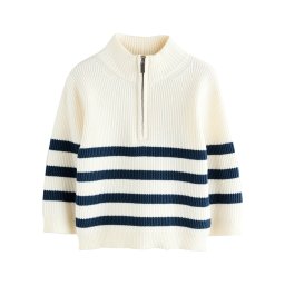 Next Pulover bleumarin / alb